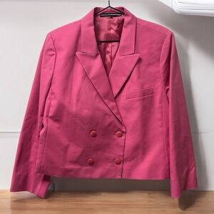 Ellen Tracy Linda Allard Striking Pretty In Pink Jacket!